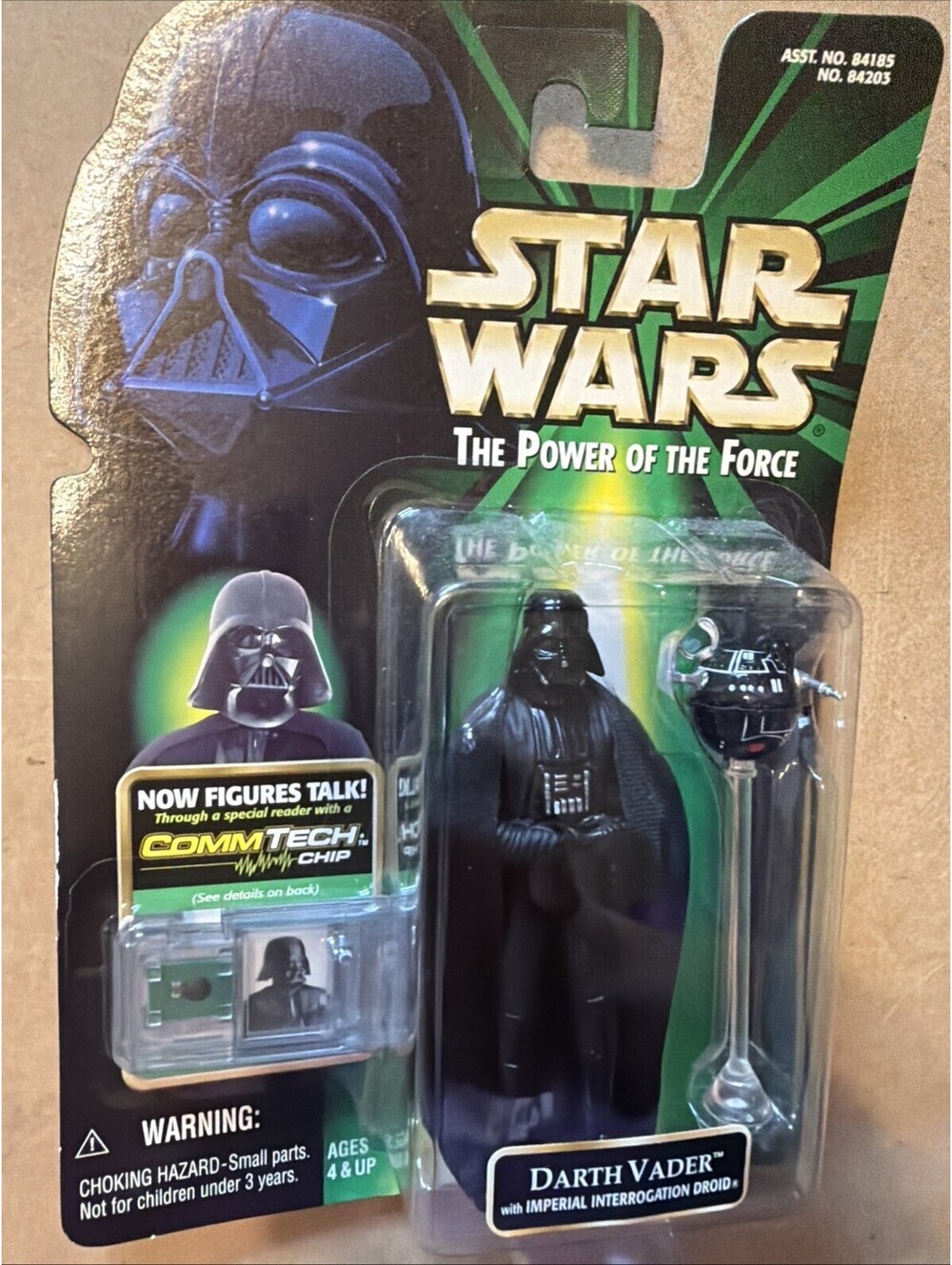 STAR WARS Power of the Force DARTH VADER Droid Figure CommTech Chip Hasbro